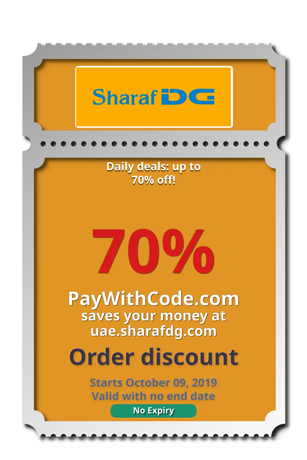 Daily deals: up to 70% off!  at SharafDG affiliate program