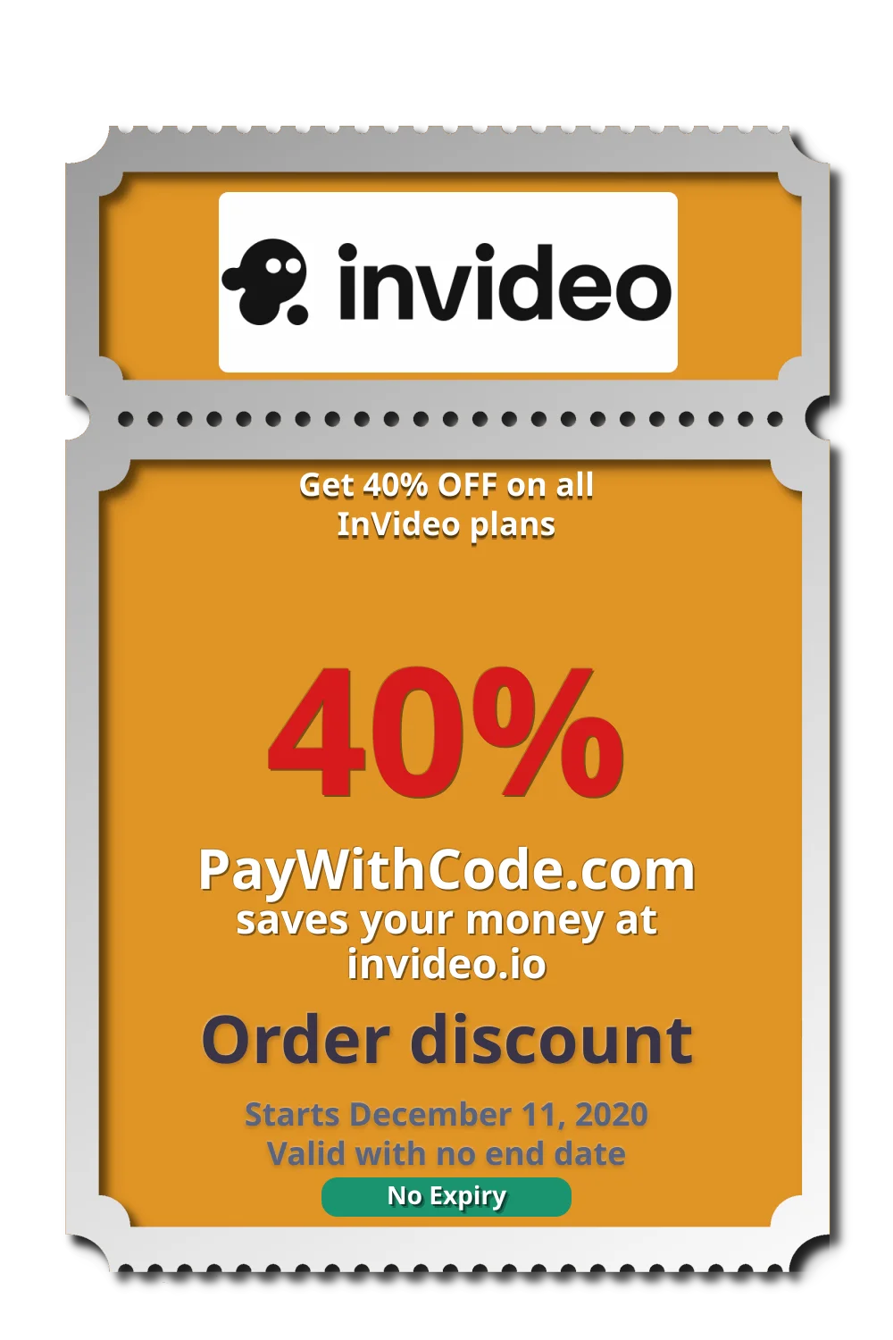 Get 40% OFF on all InVideo plans at InVideo
