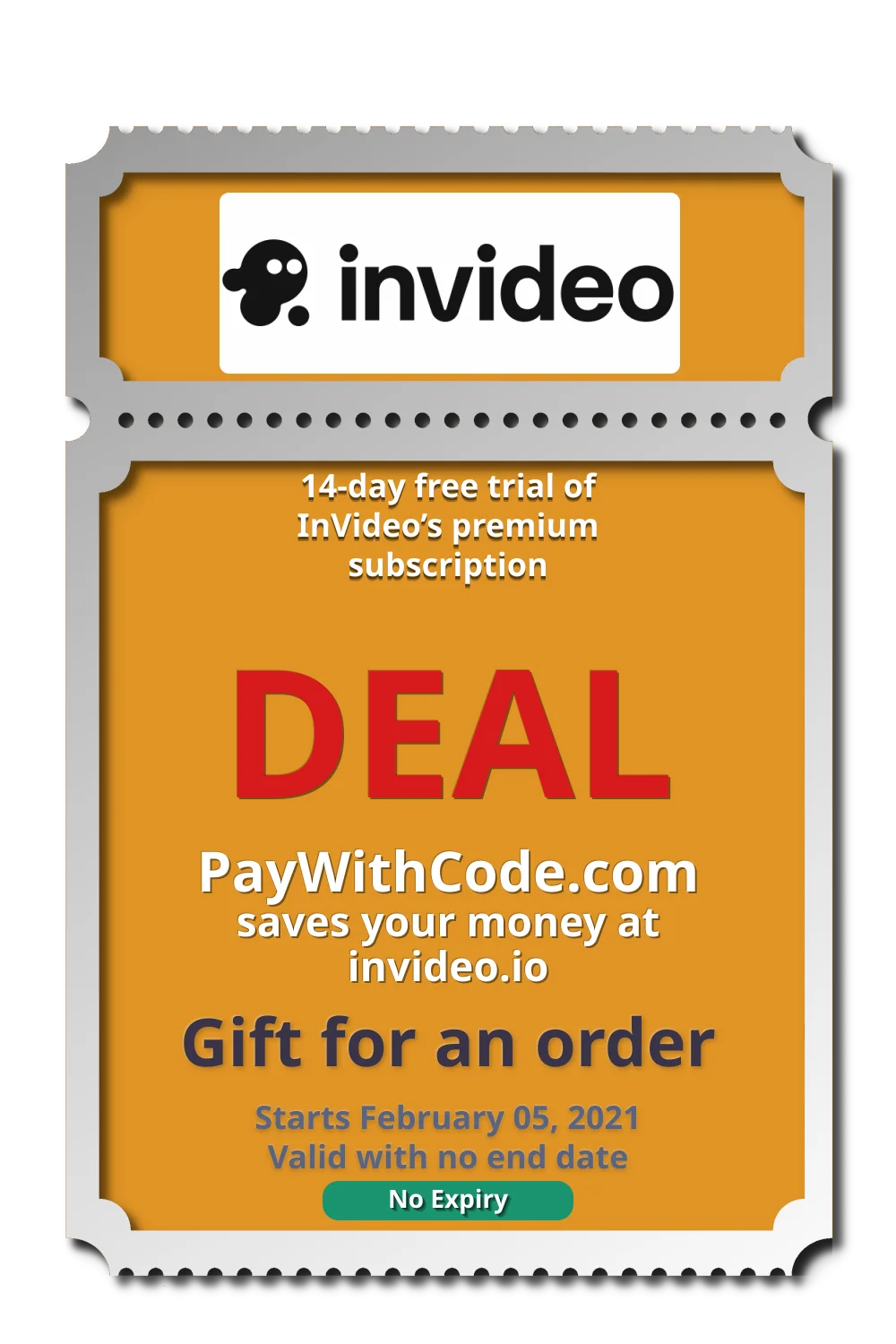 14-day free trial of InVideo’s premium subscription at InVideo