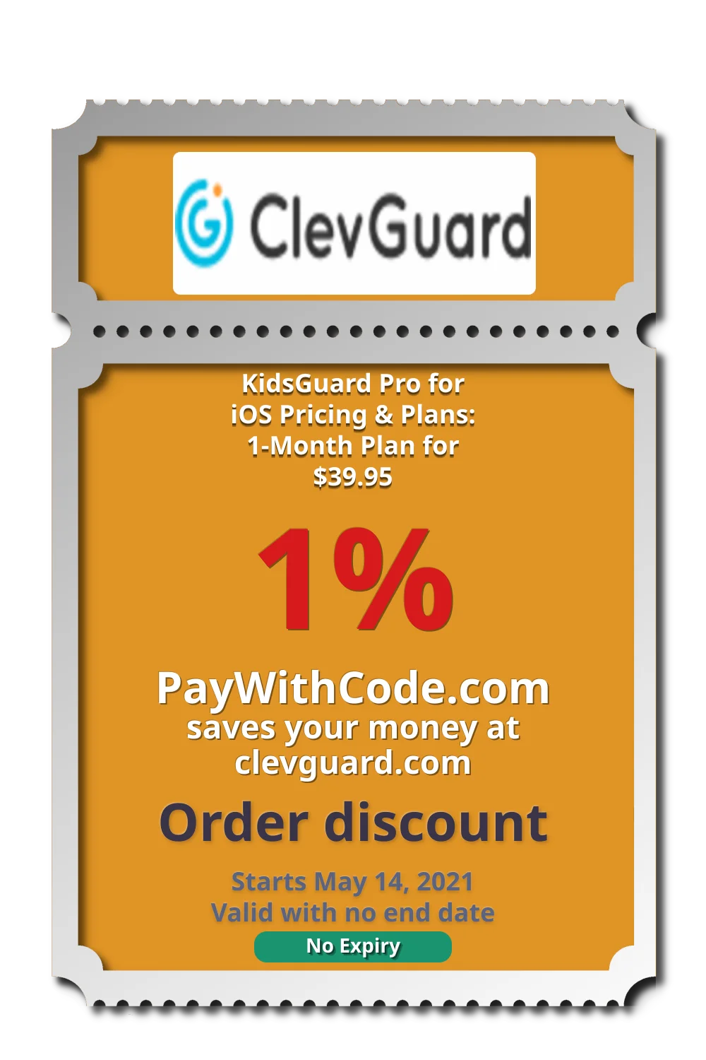KidsGuard Pro for iOS Pricing & Plans: 1-Month Plan for $39.95 at Clevguard