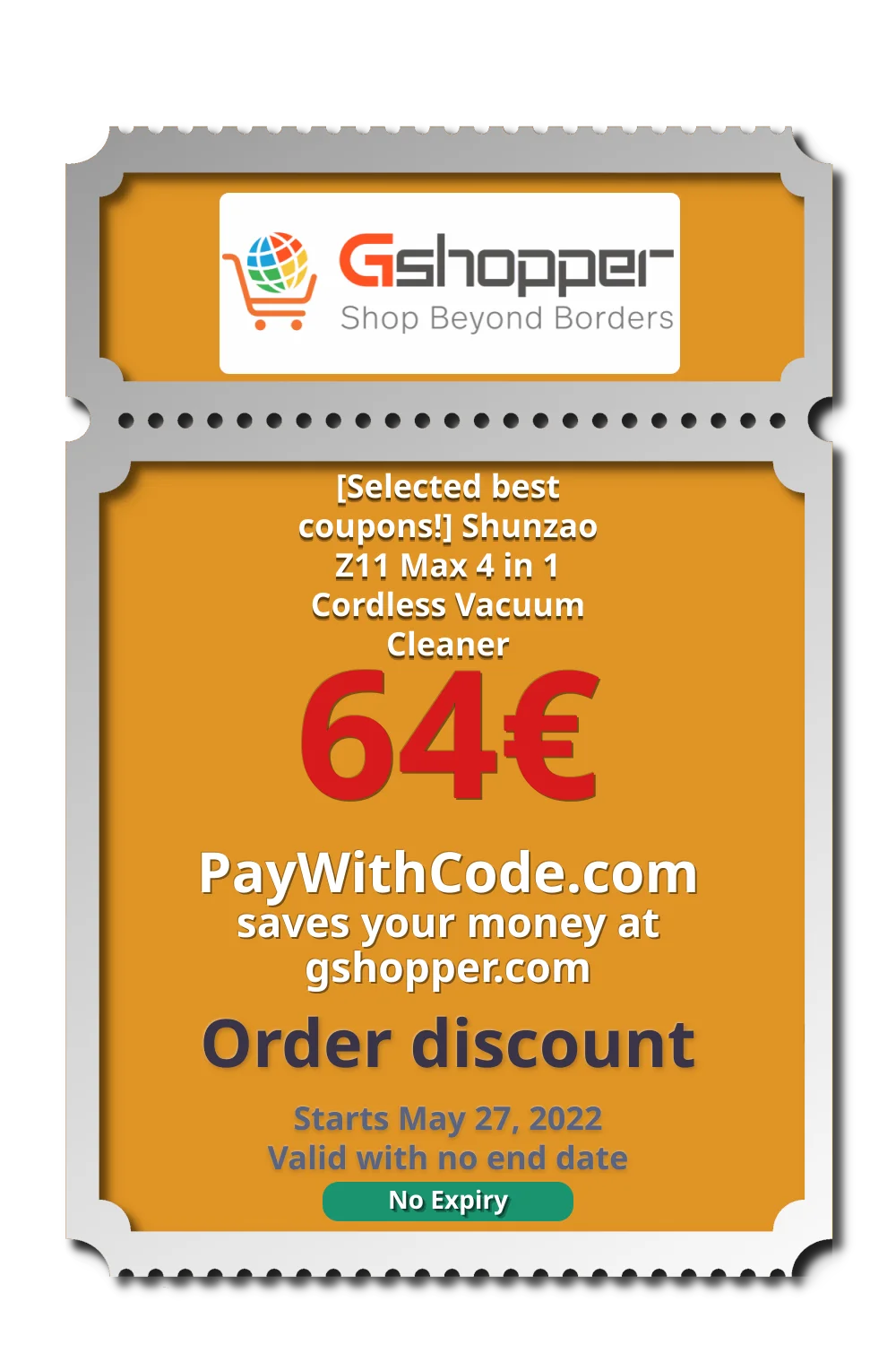 [Selected best coupons!] Shunzao Z11 Max 4 in 1 Cordless Vacuum Cleaner at Gshopper