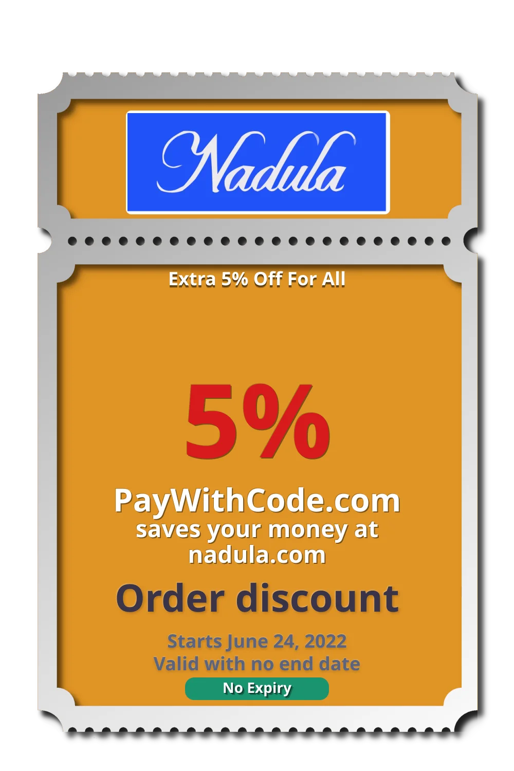 Extra 5% Off For All at Nadula