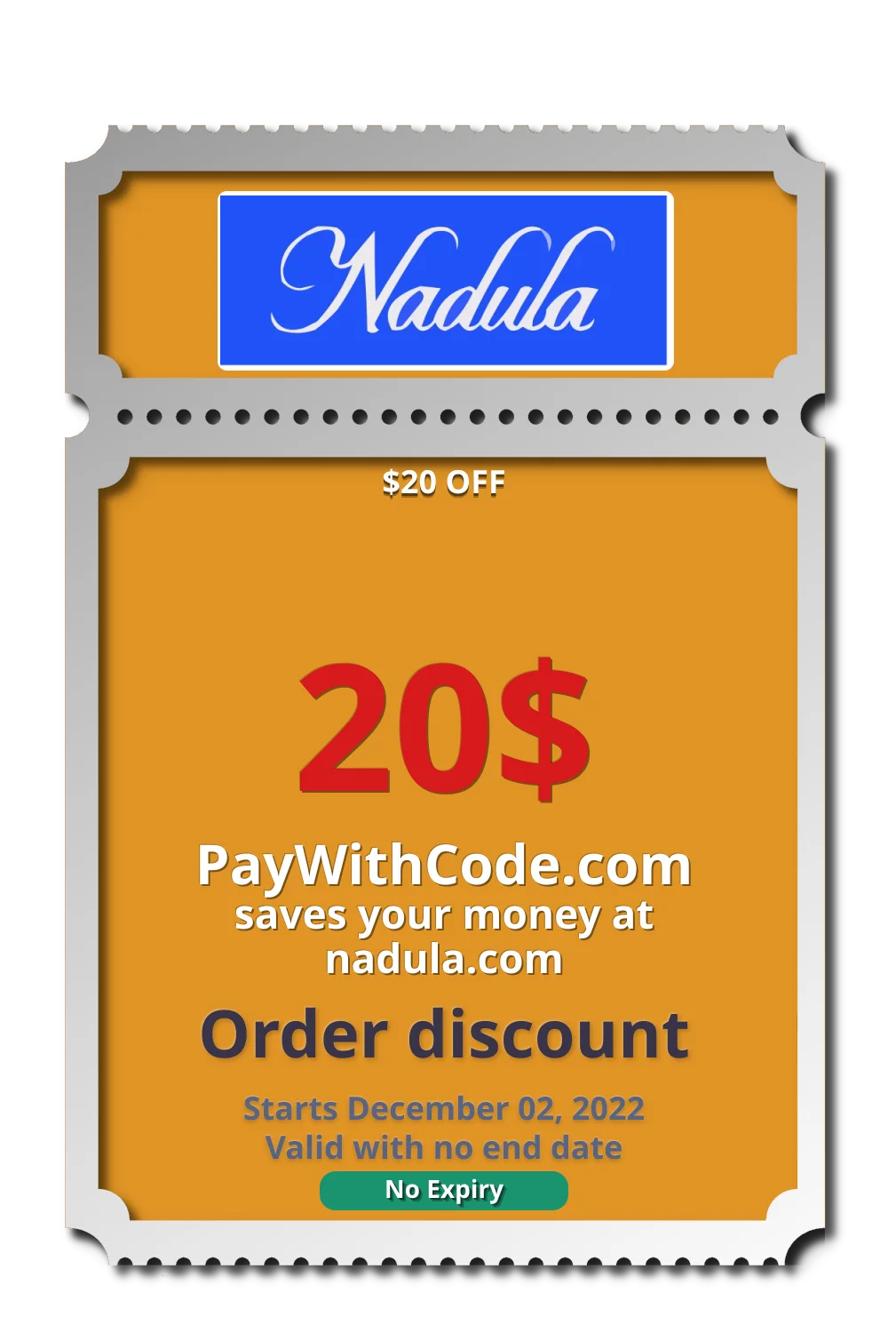 $20 OFF at Nadula