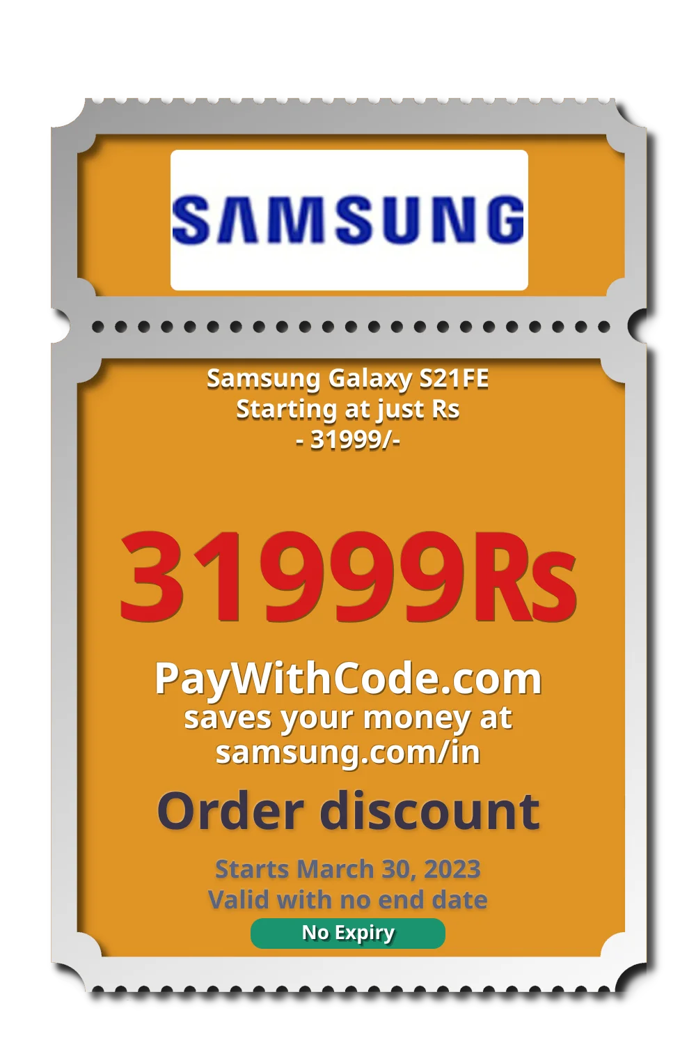 Samsung Galaxy S21FE Starting at just Rs - 31999/- at Samsung