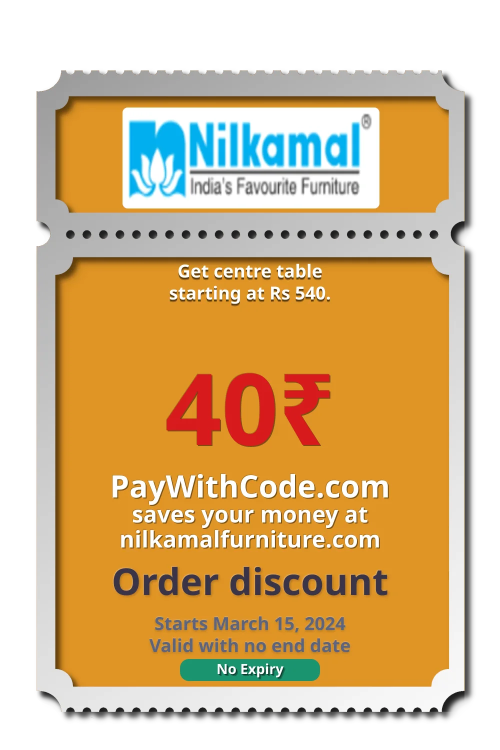 Get centre table starting at Rs 540. at Nilkamal