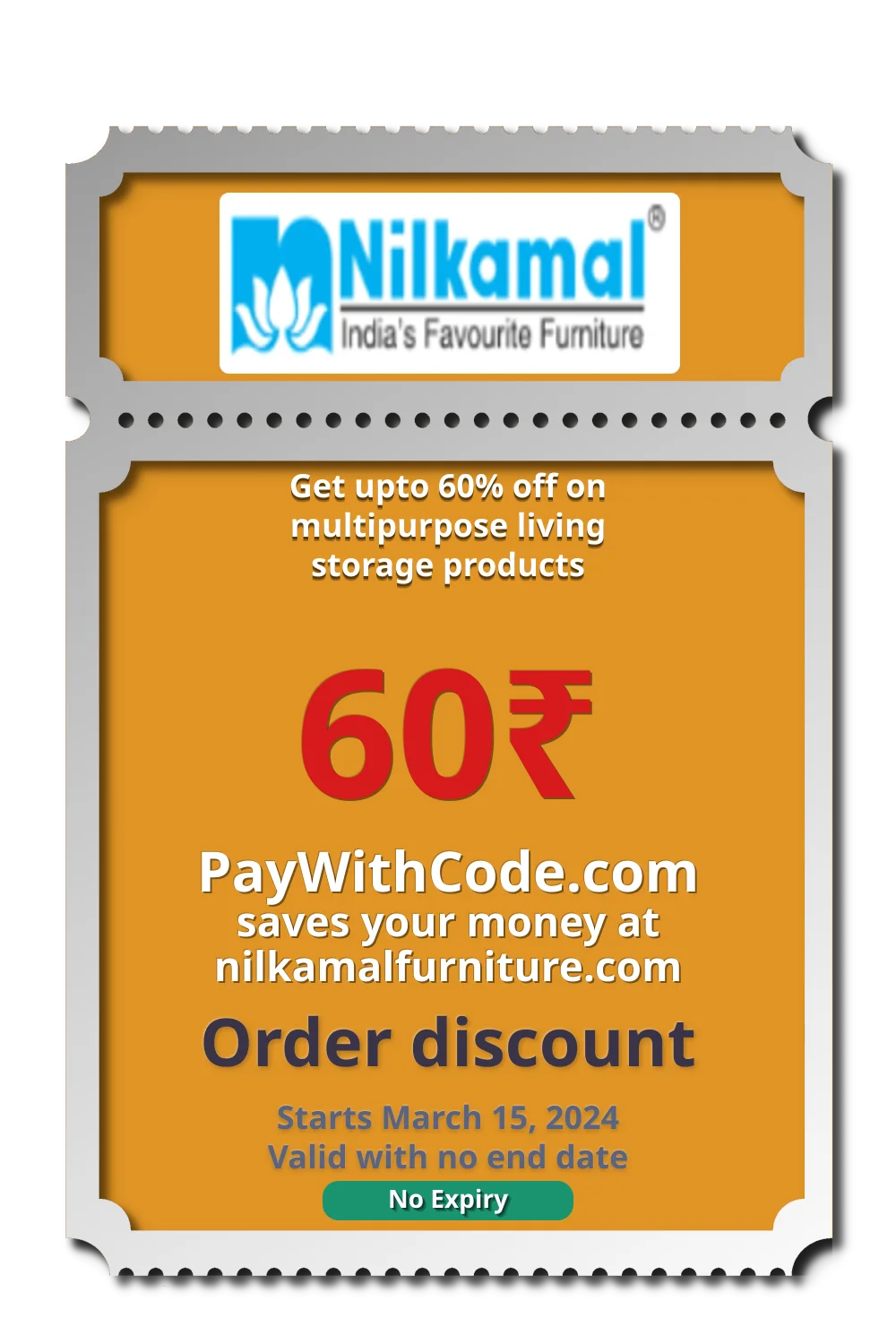 Get upto 60% off on multipurpose living storage products at Nilkamal