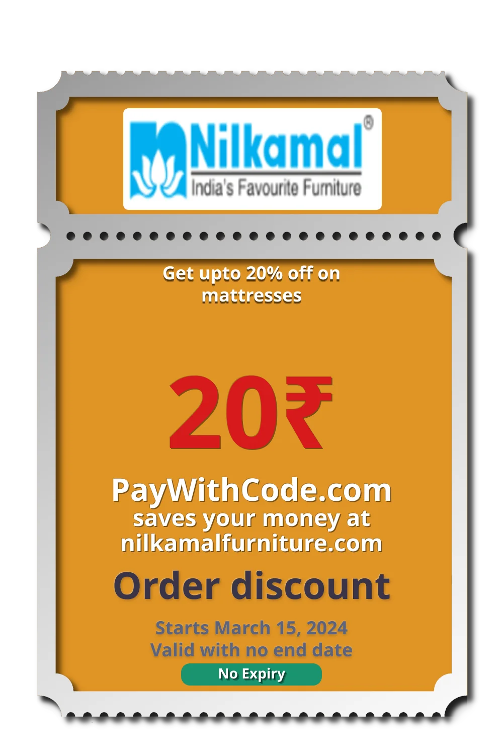 Get upto 20% off on mattresses at Nilkamal
