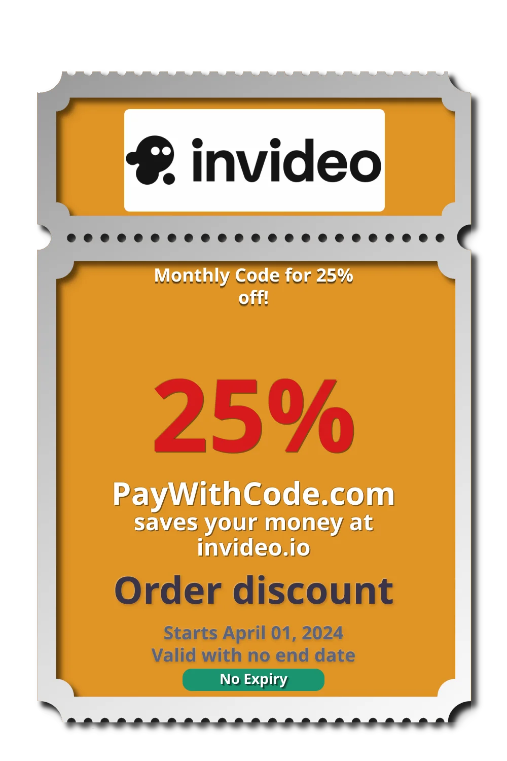 Monthly Code for 25% off! at InVideo