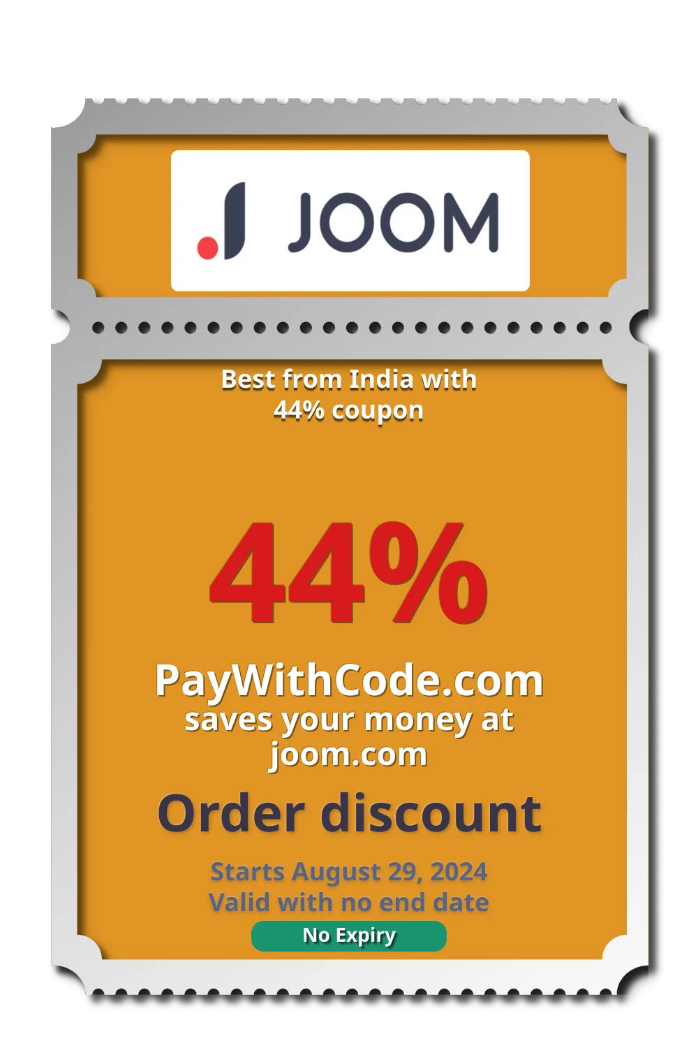 Best from India with 44% coupon at Joom