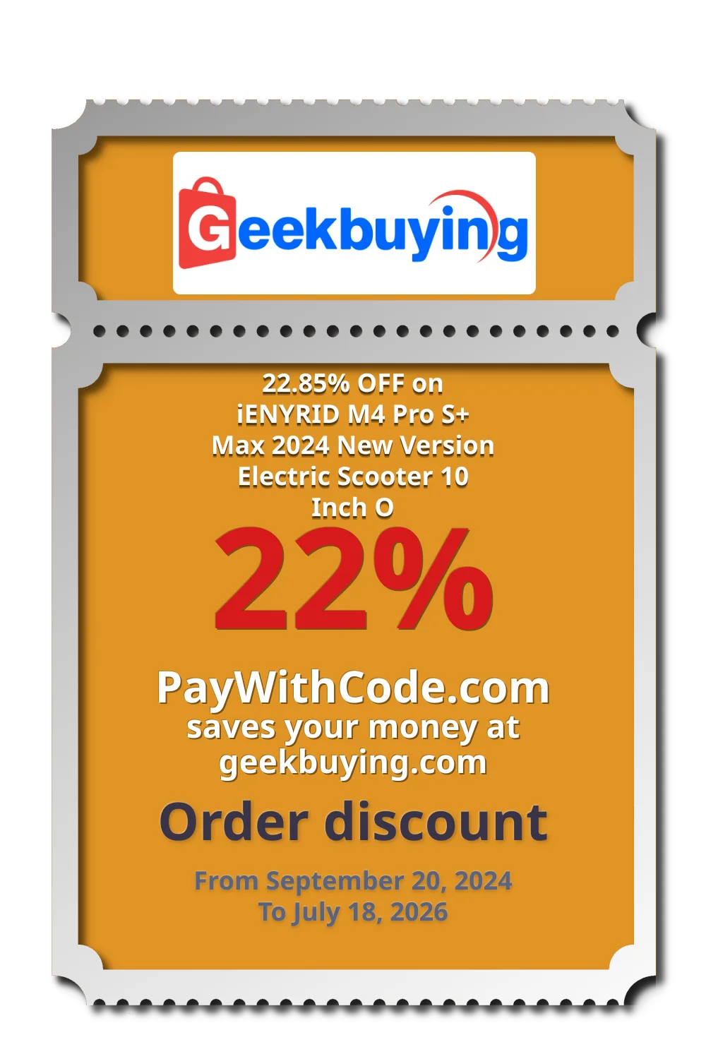 22.85% OFF on iENYRID M4 Pro S+ Max 2024 New Version Electric Scooter 10 Inch O at Geekbuying