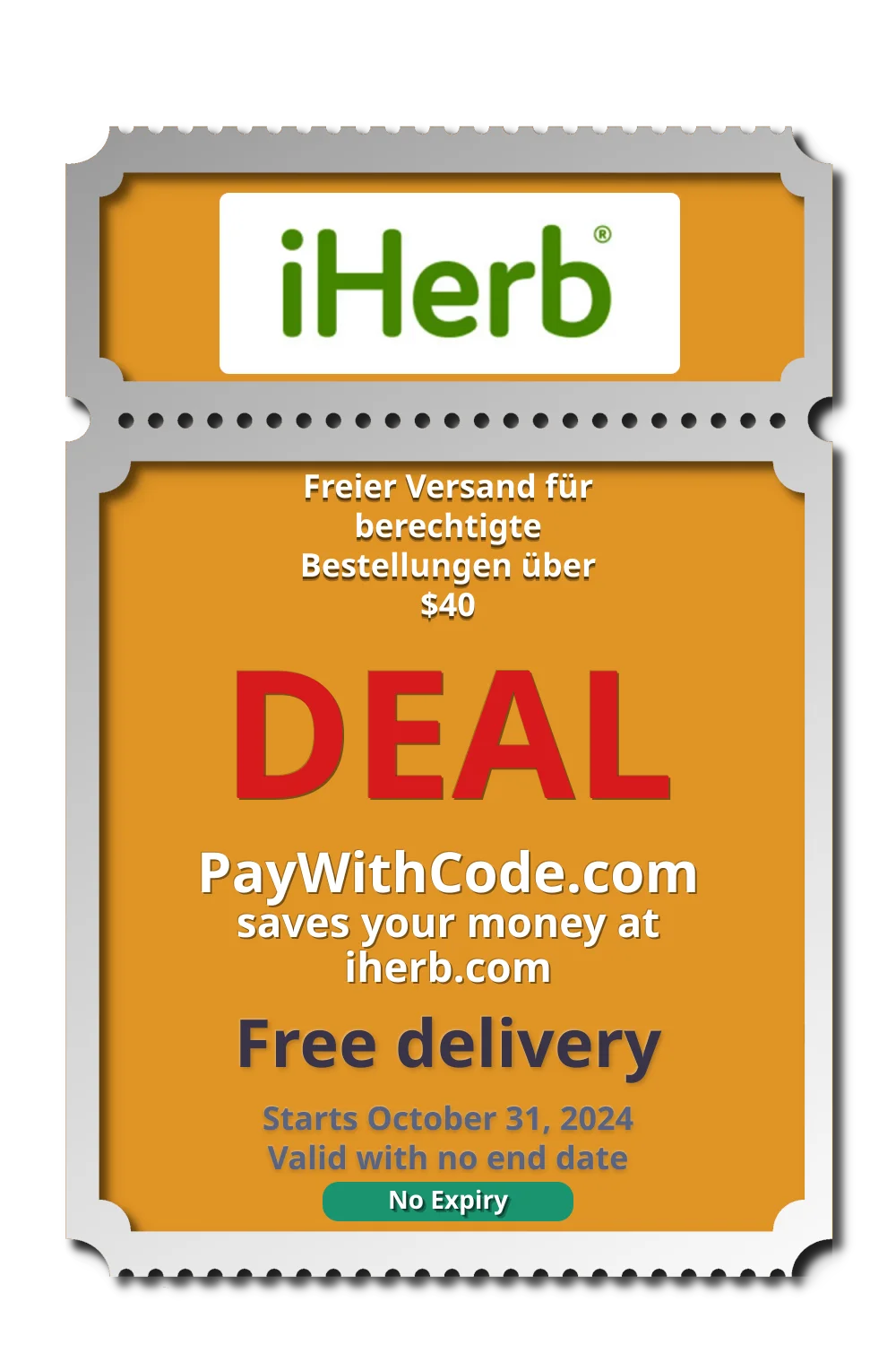 Freier Versand für berechtigte Bestellungen über $40 at iHerb