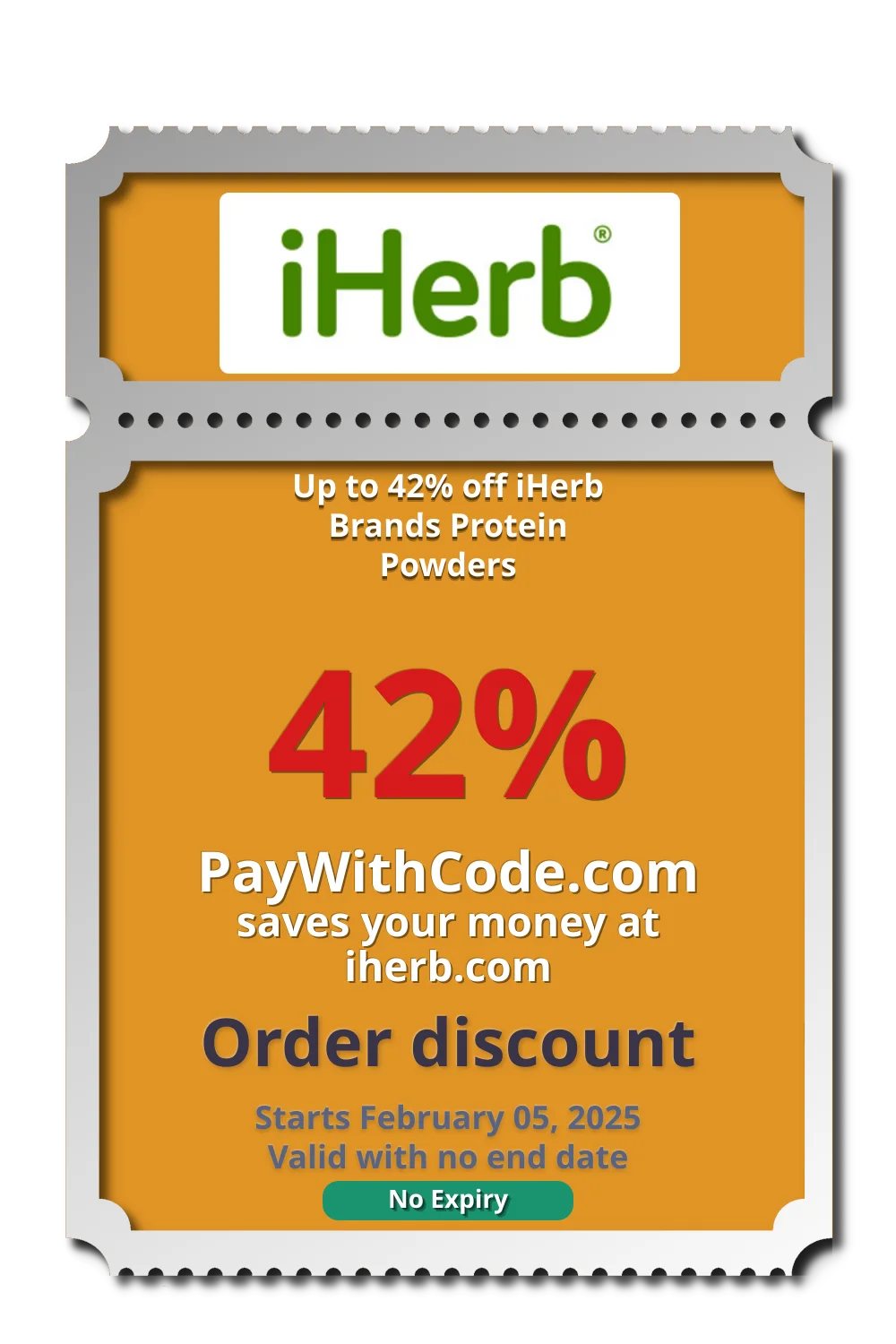 Up to 42% off iHerb Brands Protein Powders at iHerb