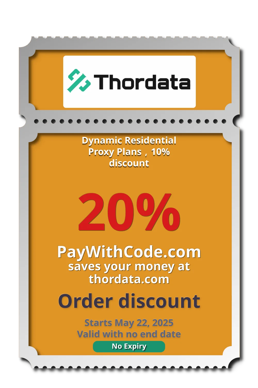 Dynamic Residential Proxy Plans，10% discount at Thordata