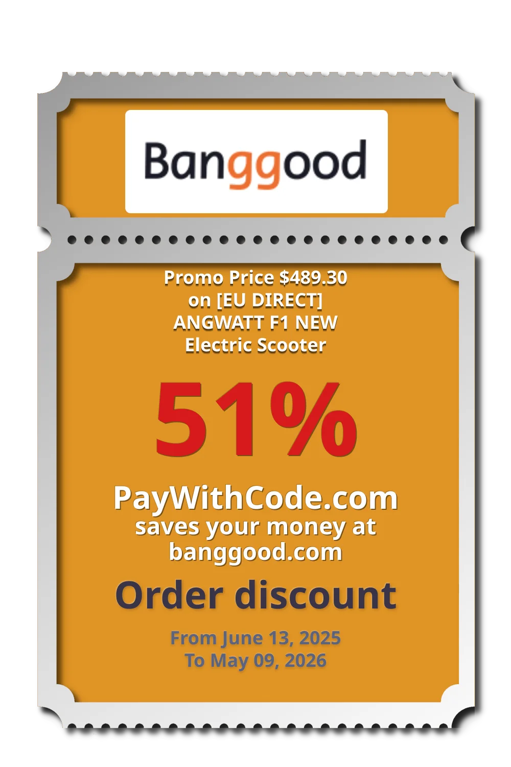 Promo Price $489.30 on [EU DIRECT] ANGWATT F1 NEW Electric Scooter at Banggood