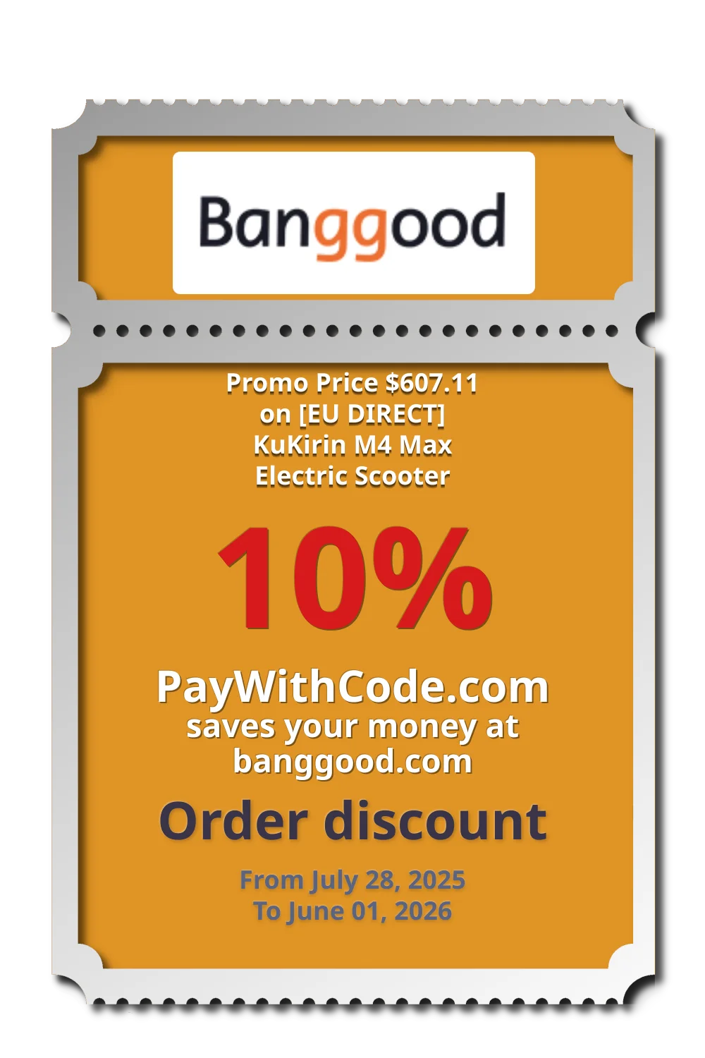 Promo Price $607.11 on [EU DIRECT] KuKirin M4 Max Electric Scooter at Banggood