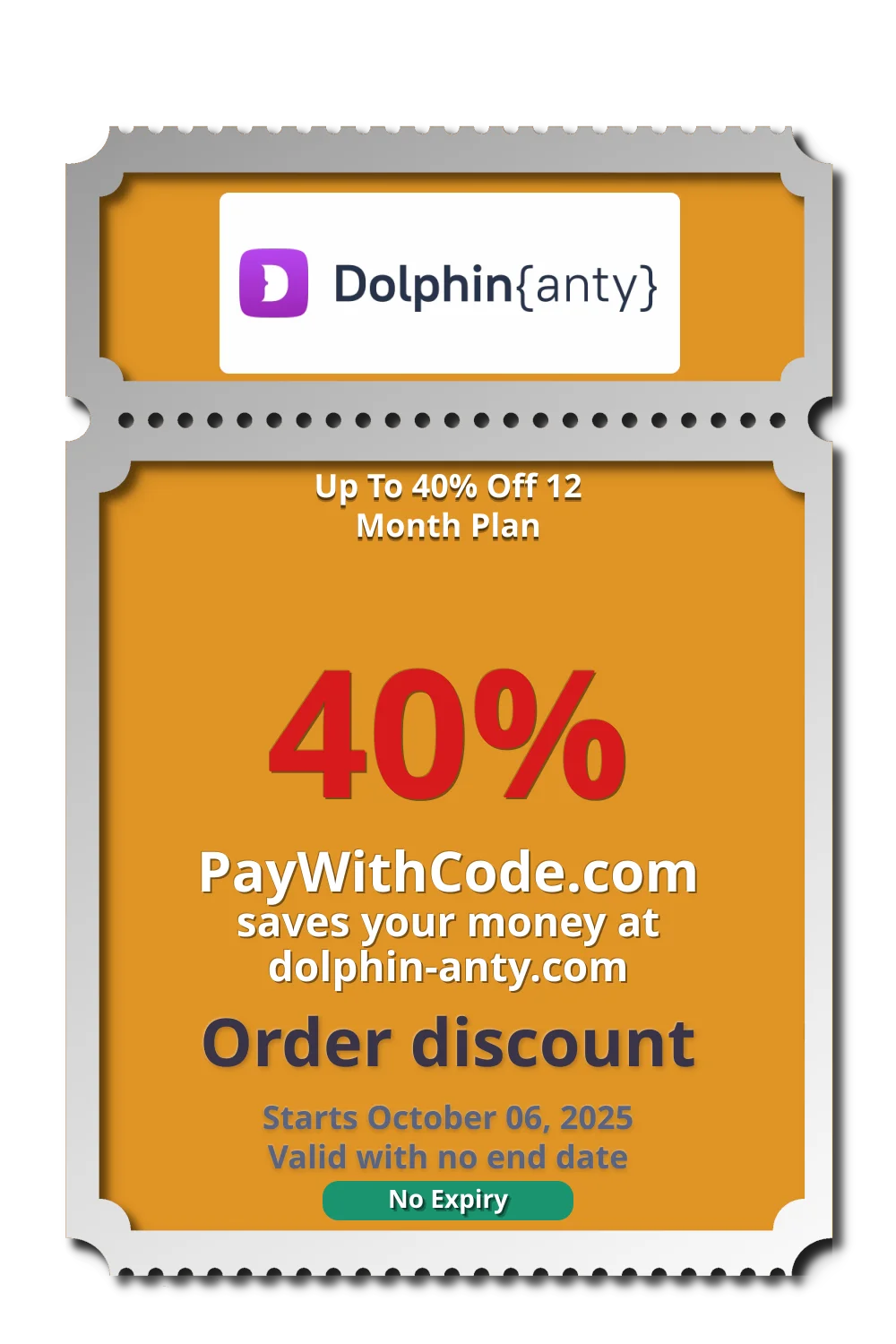 Up To 40% Off 12 Month Plan at Dolphin anty