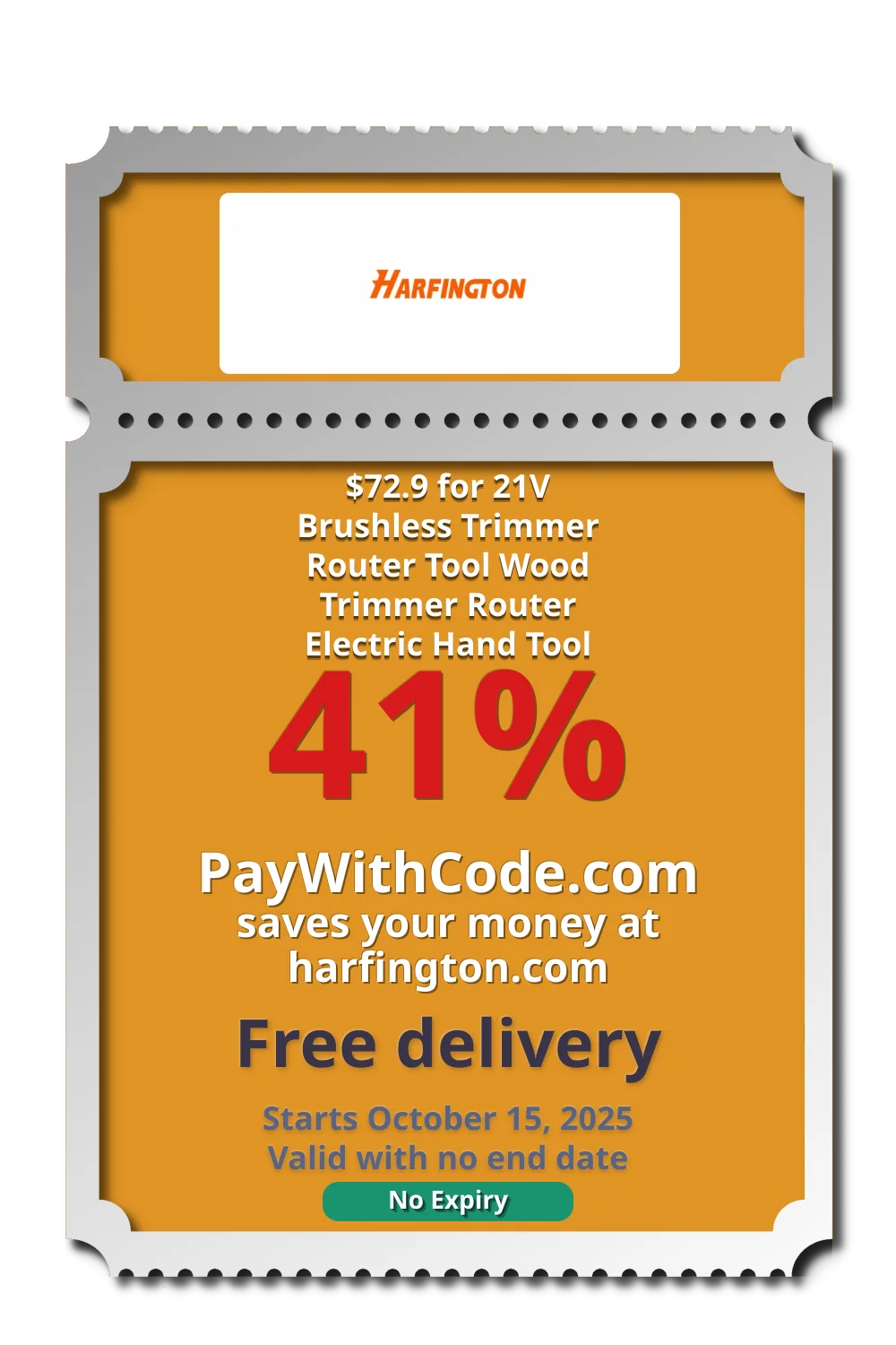 $72.9 for 21V Brushless Trimmer Router Tool Wood Trimmer Router Electric Hand Tool with 2 Batteries at Harfington