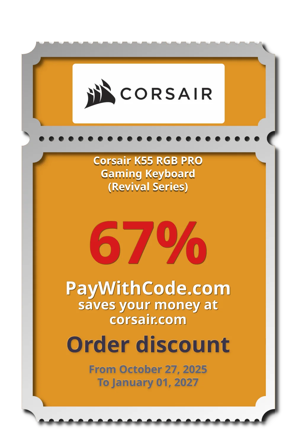 Corsair K55 RGB PRO Gaming Keyboard (Revival Series) at Corsair