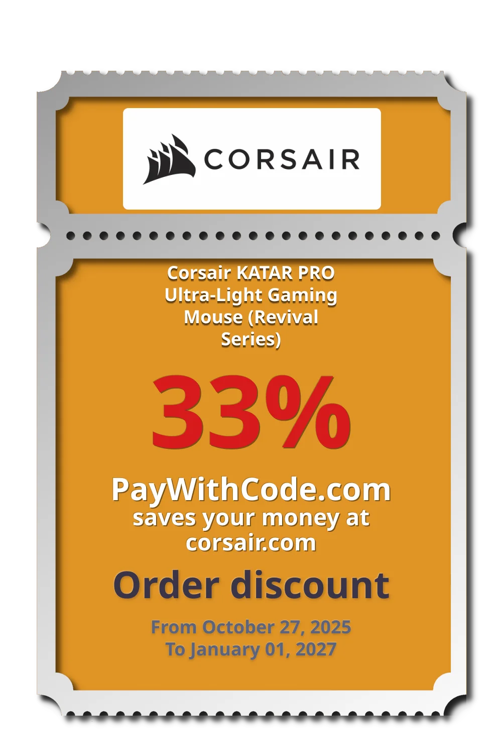 Corsair KATAR PRO Ultra-Light Gaming Mouse (Revival Series) at Corsair