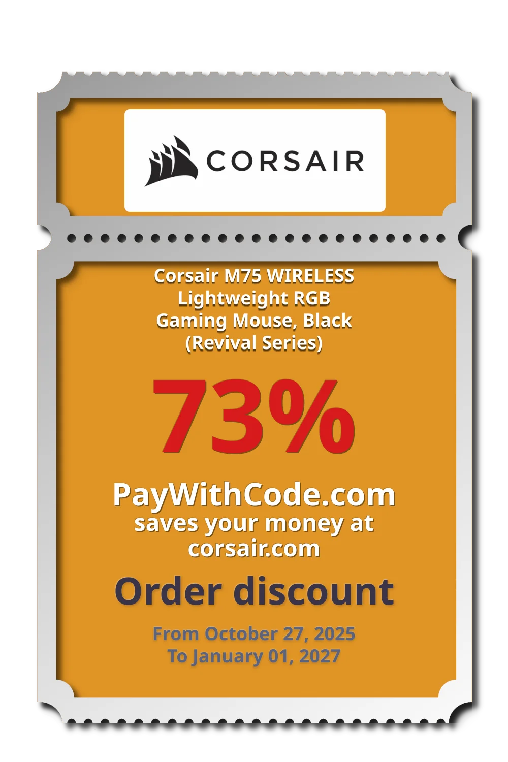 Corsair M75 WIRELESS Lightweight RGB Gaming Mouse, Black (Revival Series) at Corsair