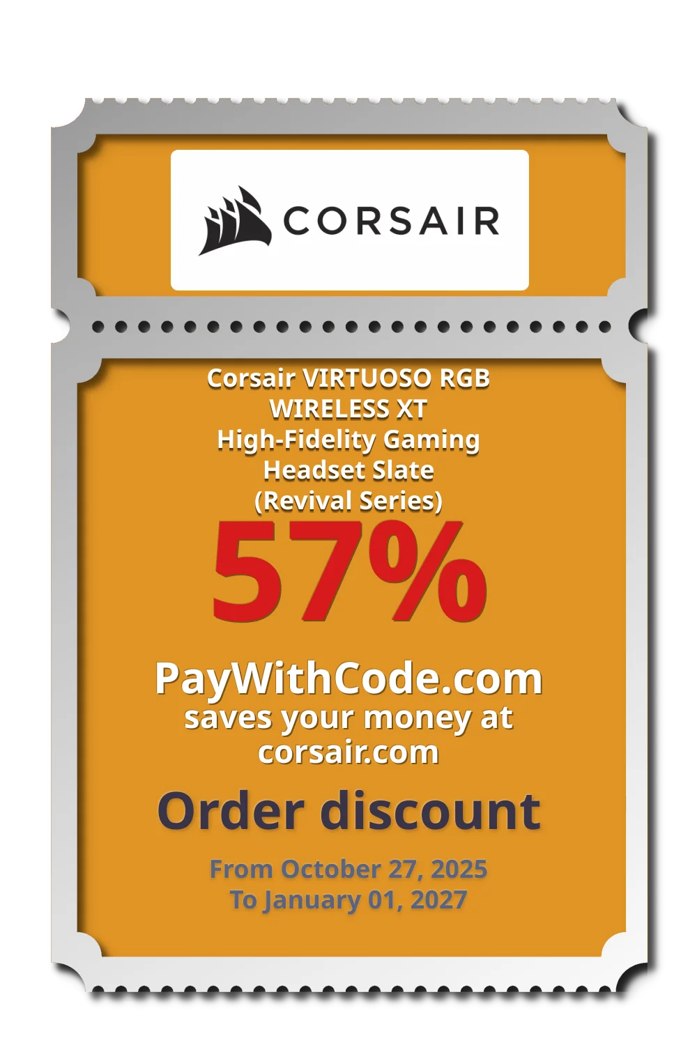 Corsair VIRTUOSO RGB WIRELESS XT High-Fidelity Gaming Headset Slate (Revival Series) at Corsair