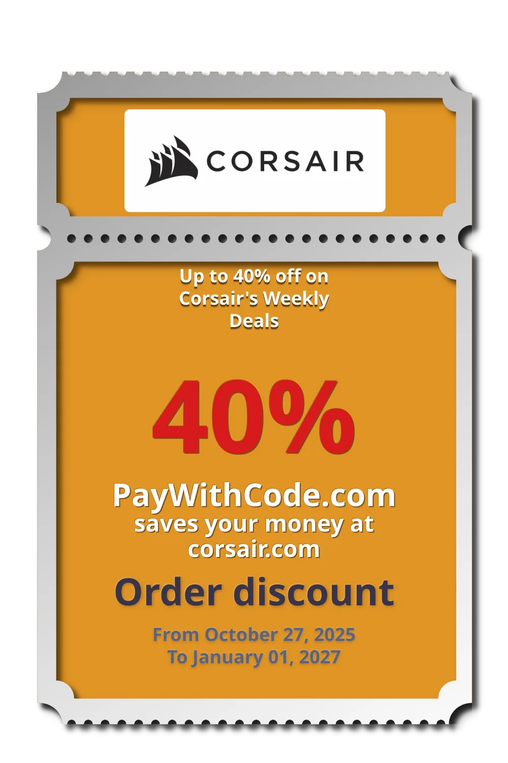 Up to 40% off on Corsair's Weekly Deals at Corsair