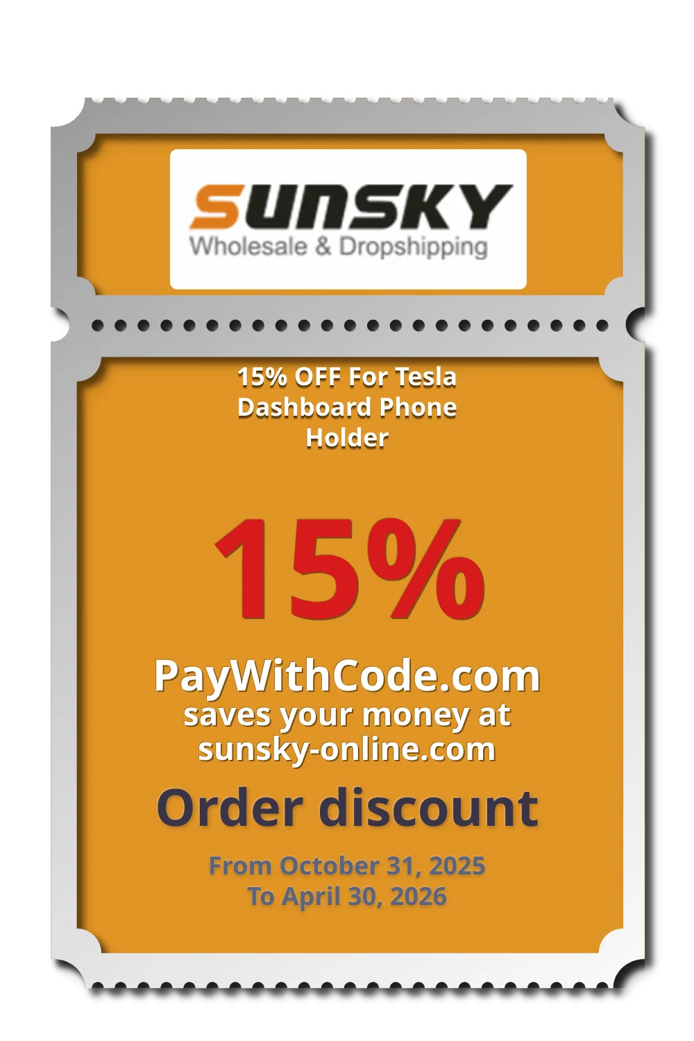 15% OFF For Tesla Dashboard Phone Holder at Sunsky online