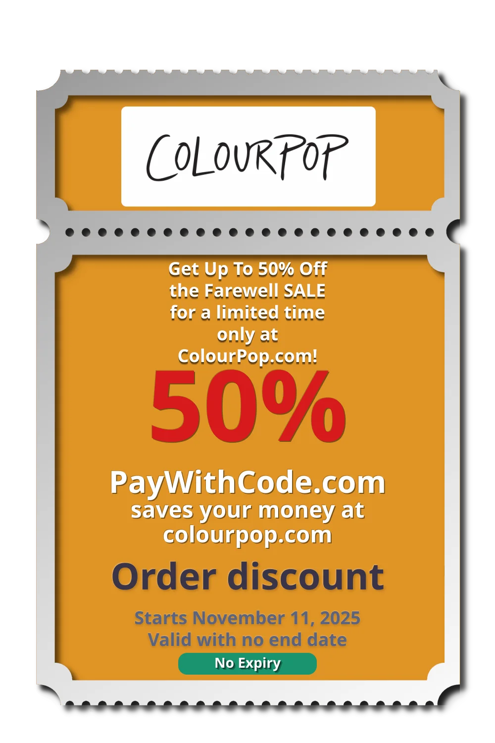 Get Up To 50% Off the Farewell SALE for a limited time only at ColourPop.com! at ColourPop