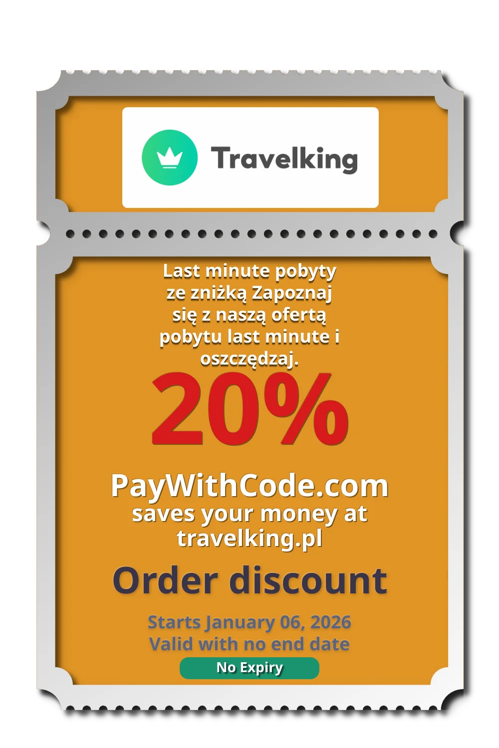 Last minute pobyty ze zniżką
Zapoznaj się z naszą ofertą pobytu last minute i oszczędzaj. at Travelking