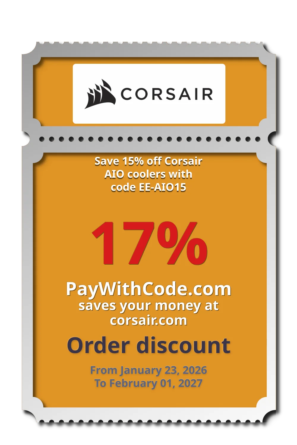 Save 15% off Corsair AIO coolers with code EE-AIO15 at Corsair