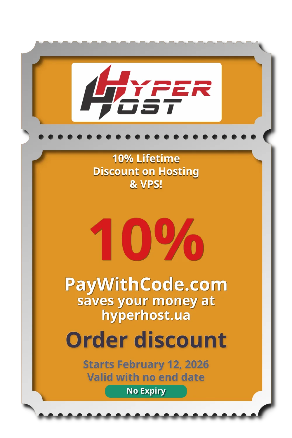 10% Lifetime Discount on Hosting & VPS! at HyperHost