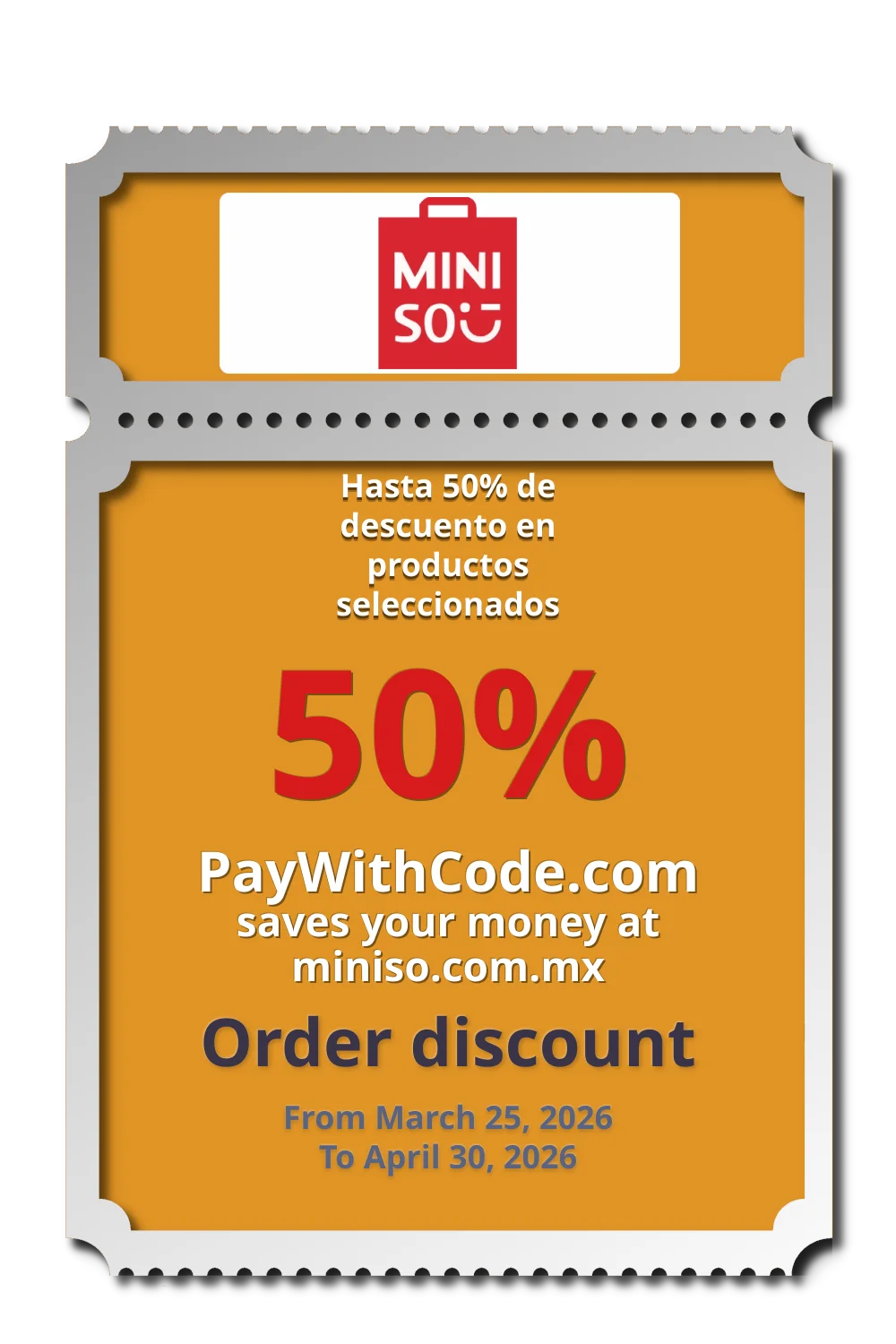 Hasta 50% de descuento en productos seleccionados at Miniso