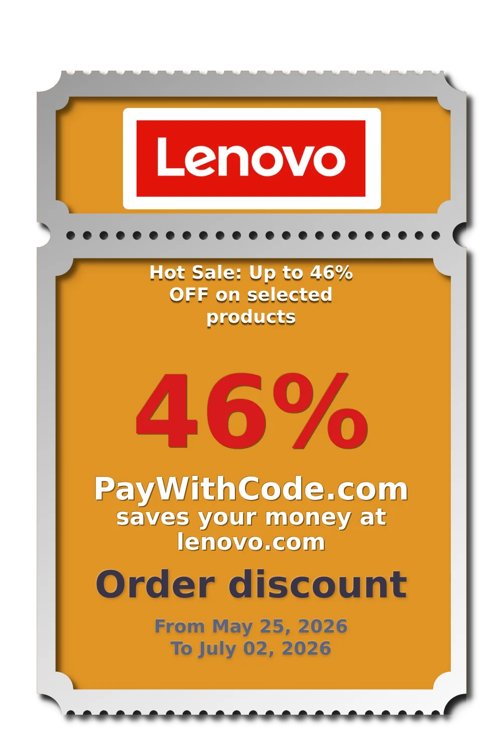 Hot Sale: Up to 46% OFF on selected products at Lenovo