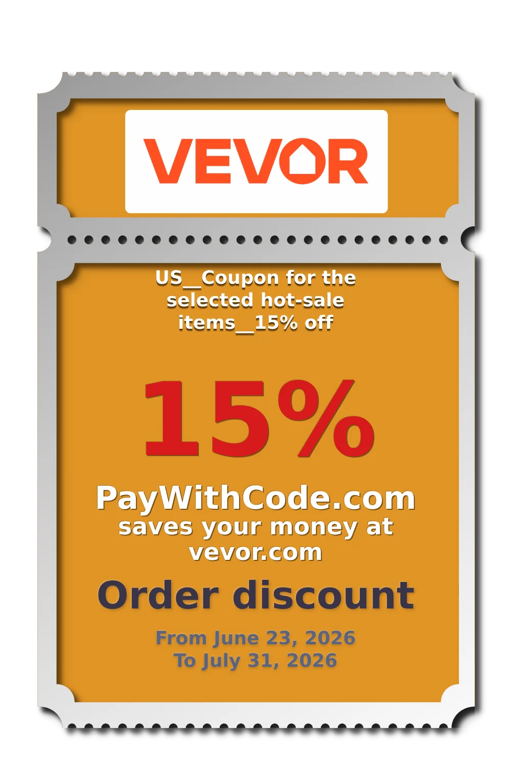 US__Coupon for the selected hot-sale items__15% off at Vevor