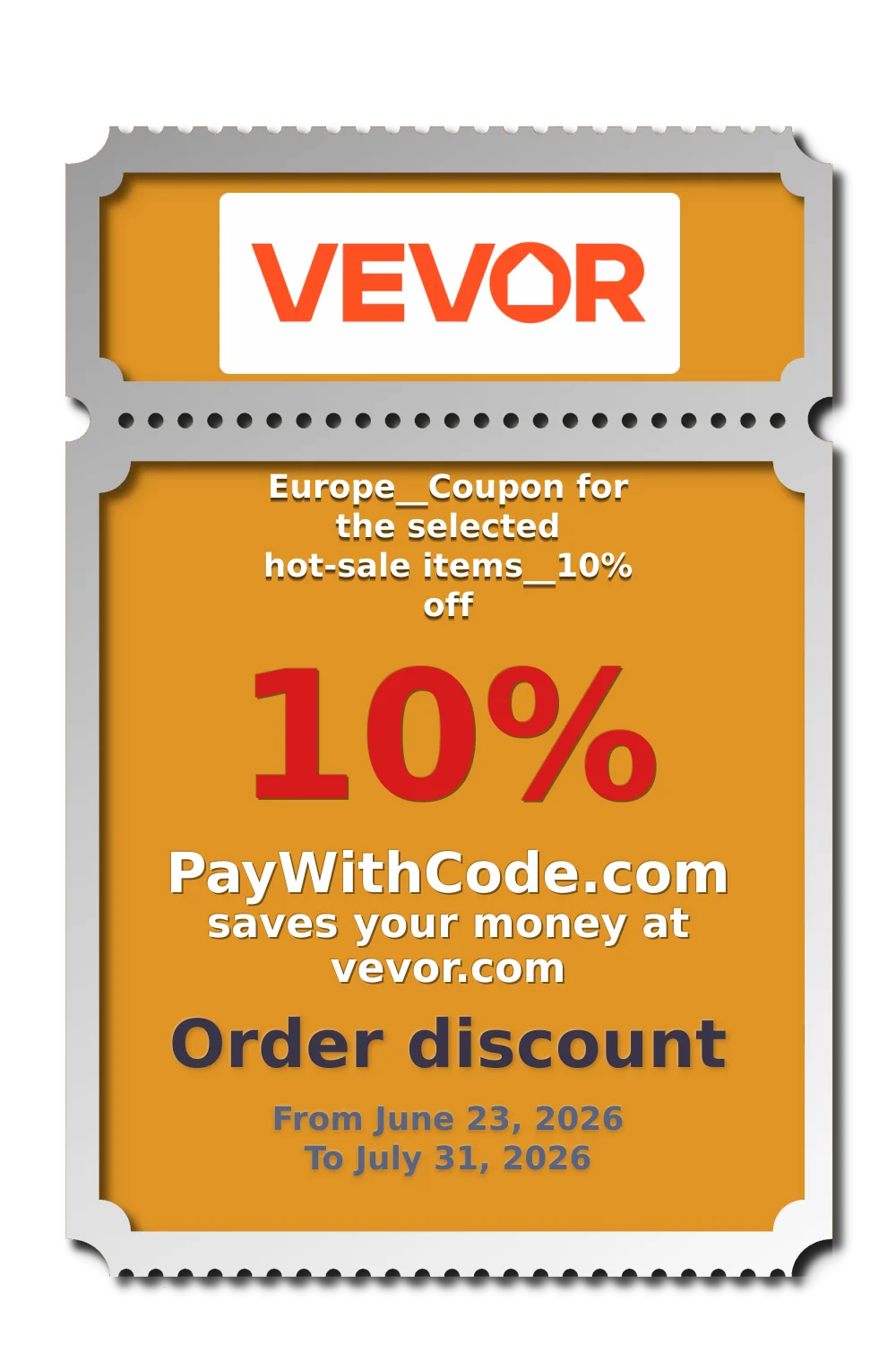Europe__Coupon for the selected hot-sale items__10% off at Vevor