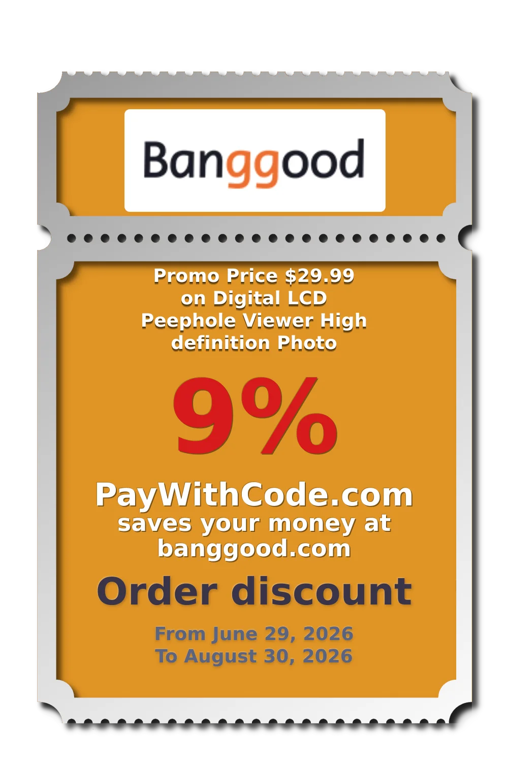 Promo Price $29.99 on Digital LCD Peephole Viewer High definition Photo at Banggood