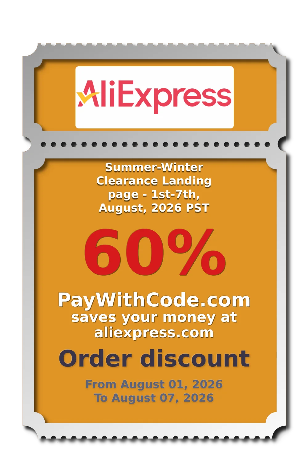 Summer-Winter Clearance Landing page - 1st-7th, August, 2026 PST at AliExpress