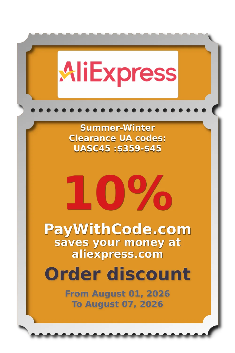 Summer-Winter Clearance UA codes: UASC45 :$359-$45 at AliExpress