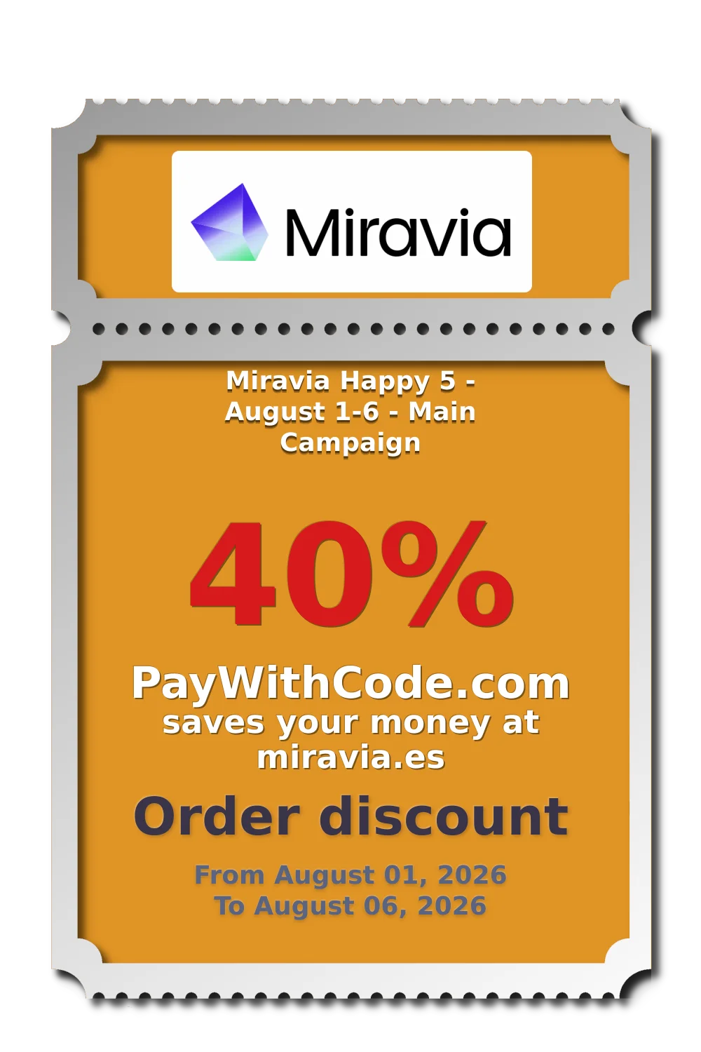 Miravia Happy 5 - August 1-6 - Main Campaign at Miravia