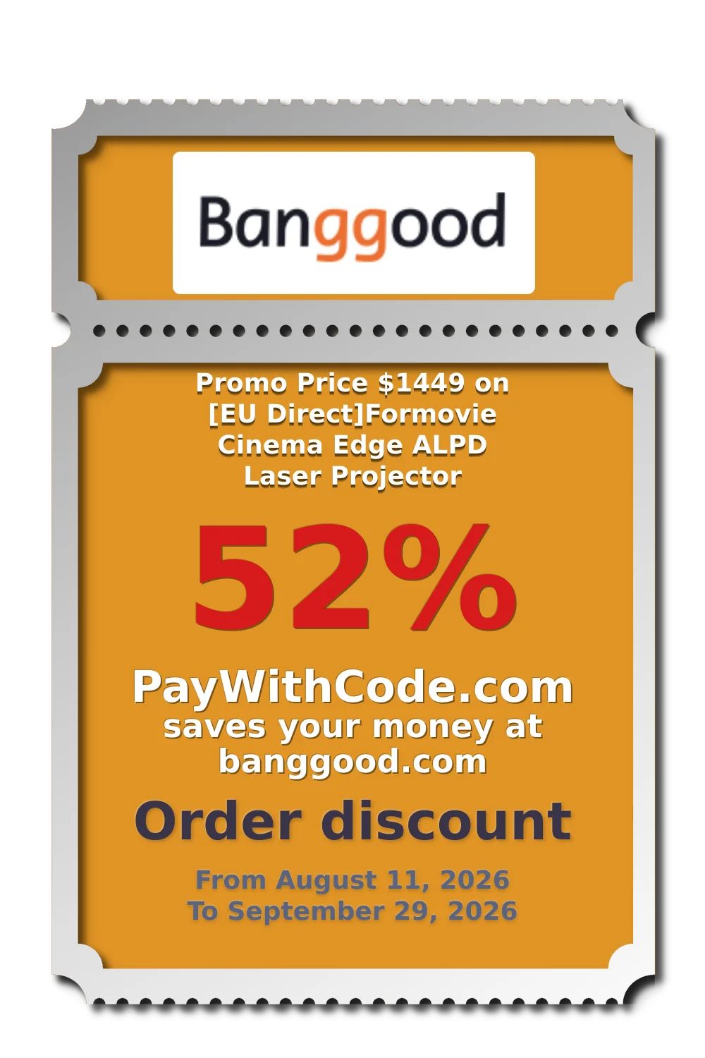 Promo Price $1449 on [EU Direct]Formovie Cinema Edge ALPD Laser Projector at Banggood