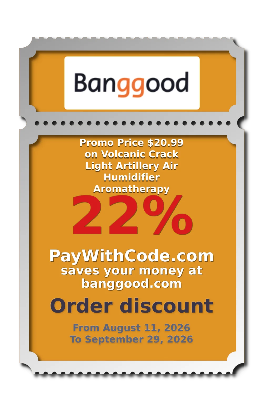 Promo Price $20.99 on Volcanic Crack Light Artillery Air Humidifier Aromatherapy at Banggood