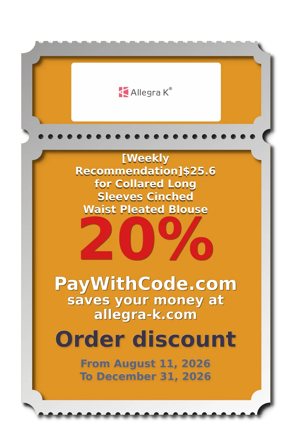 [Weekly Recommendation]$25.6 for Collared Long Sleeves Cinched Waist Pleated Blouse at Allegra K