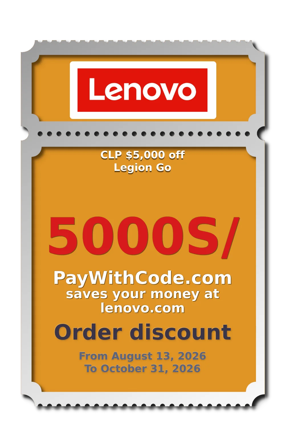 CLP $5,000 off Legion Go at Lenovo