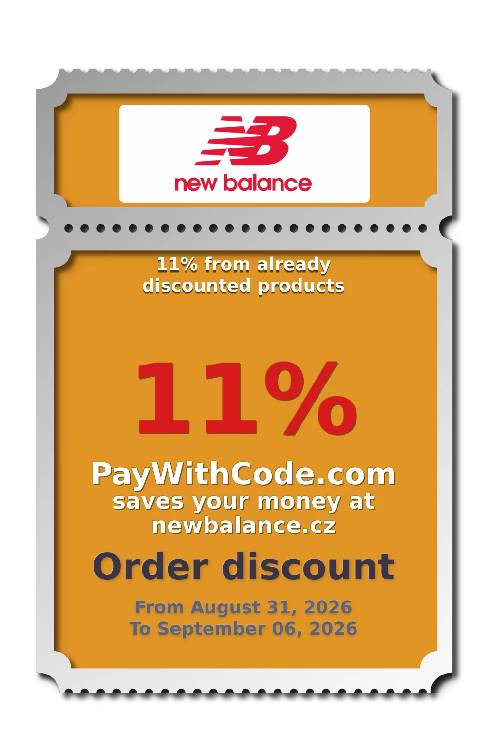 11% from already discounted products at Newbalance