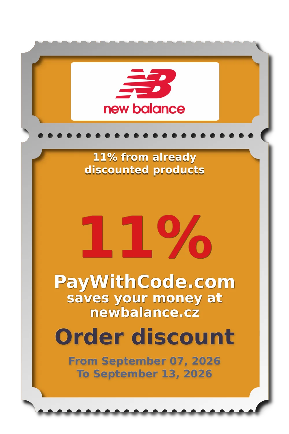 11% from already discounted products at Newbalance