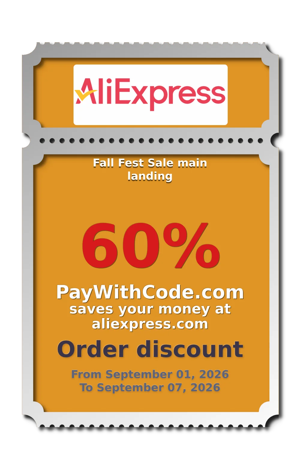 Fall Fest Sale main landing at AliExpress