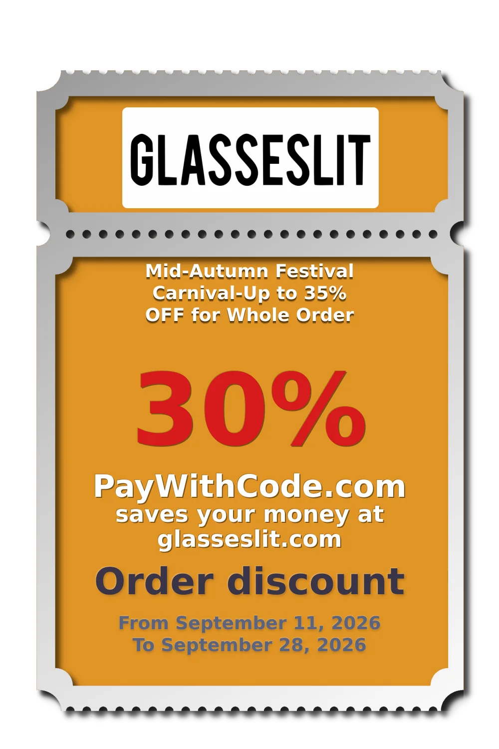Mid-Autumn Festival Carnival-Up to 35% OFF for Whole Order at Glasseslit