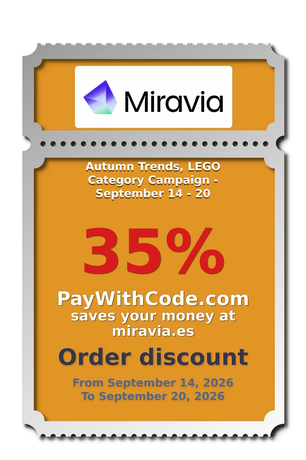 Autumn Trends, LEGO Category Campaign - September 14 - 20 at Miravia