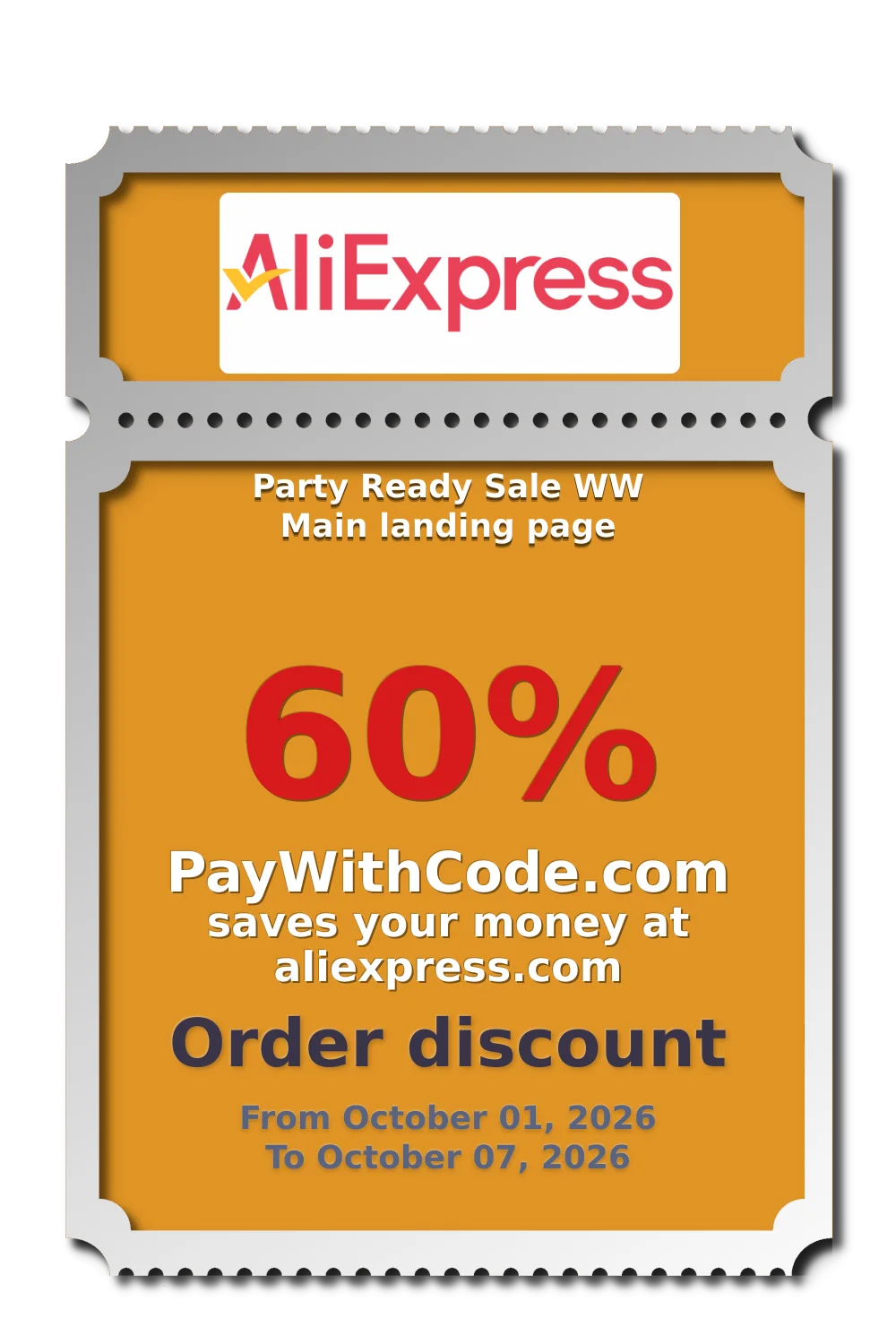 Party Ready Sale WW Main landing page at AliExpress