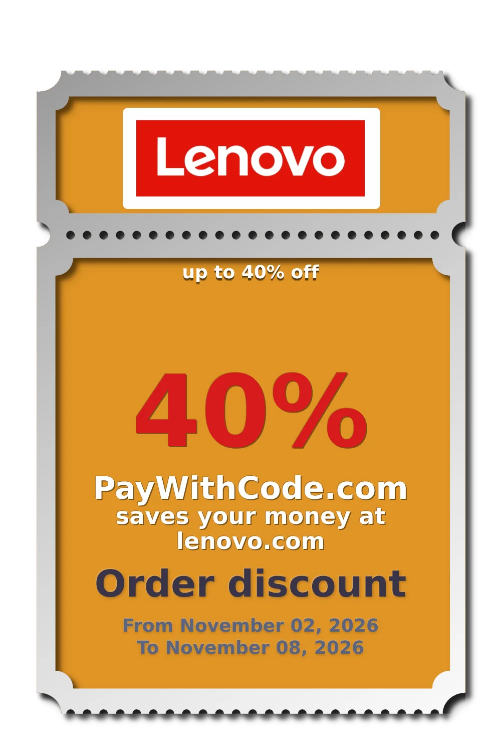up to 40% off at Lenovo